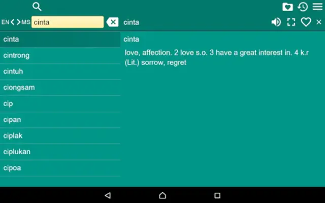 EN-MS Dictionary Free android App screenshot 1