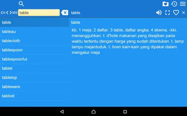 EN-MS Dictionary Free android App screenshot 2